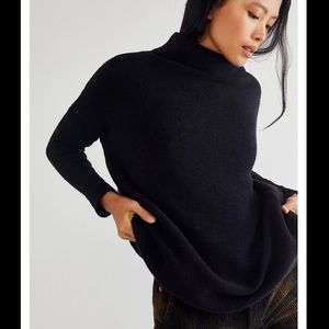 Free People Slouchy Ottoman Tunic Sz. S Black